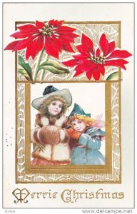 Merrie Christmas, Pinsetta, Girls in winter outfits, PU-1911