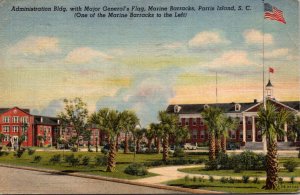 South Carolina Parris Island Adminitration Building With Major General's...