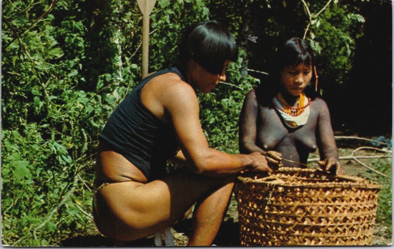 Panama A Choco Indian Couple of the Province of Darien Panama Weaving C057