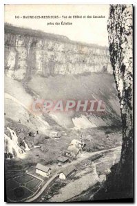 Old Postcard Baume les Messieurs View Hotel and Cascades taking Ladders