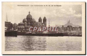 Old Postcard Marseille The Cathedral and Nd Guard