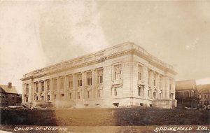 J52/ Springfield Illinois RPPC Postcard c1910 Court House of Justice 339