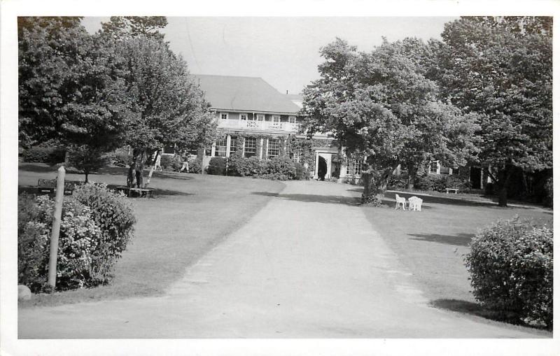 c1950 Real Photo PC Offices of Fessenden Boarding School for Boys West Newton MA