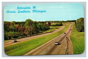 Vintage 1960's Postcard Interstate 94 Antique Cars Southern Michigan