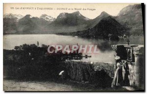 Old Postcard Lake Annecy Talloires Duing and Masif Bauges
