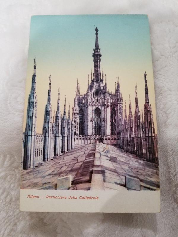 Antique Postcard from Italy, Milano - Particolare della Cattedrale