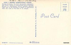 1950s Paint Pallette Kennedy National Airport postcard 1980 New York