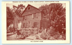 Wiggins Old Tavern at Hotel Northampton MA Massachusetts Postcard (AX2)