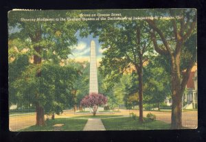 Augusta, Georgia/GA Postcard, Monument On Greene Street, 1965!