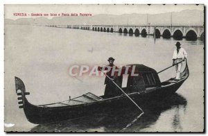 Postcard Old Venice Gondola con fixteen e Ponte della Perrovia