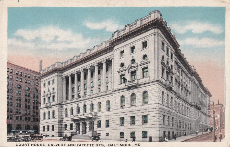 BALTIMORE, Maryland, 1910-1930s; Court House, Calvert And Fayette Streets