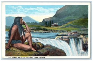 c1930's Tumwater Falls Columbia River Oregon OR, Waterfalls Vintage Postcard