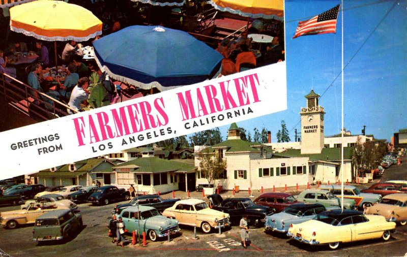 Los Angeles, California - Greetings from the Farmers Market - in the 1950s