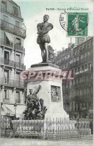 Postcard Old Paris Statue of Etienne Dolet