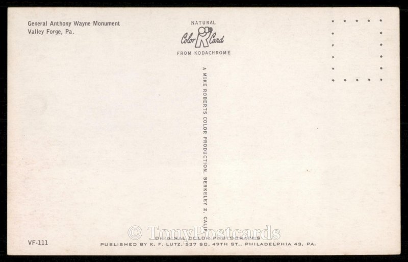 General Anthony Wayne Monument - Valley Forge