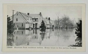 Louisville KY Flood Shawnee Park Residence section 1930s Postcard D2