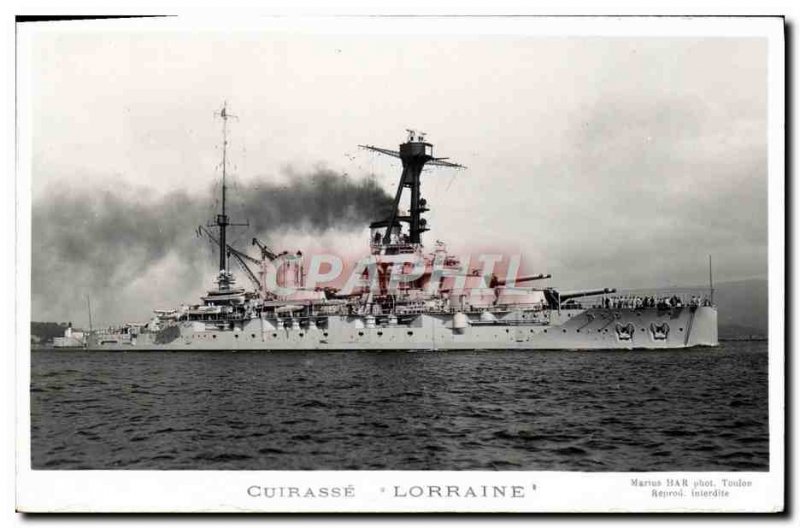 Postcard Old Boat Lorraine Breastplate