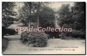 Postcard Old Gray Gardens Chateau La Tour