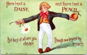 Postcard Romance Unrequited Love Dandy Man - Daisy Peach beyond my reach