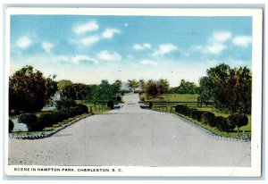 c1920's Scene In Hampton Park Charleston South Carolina SC Unposted Postcard