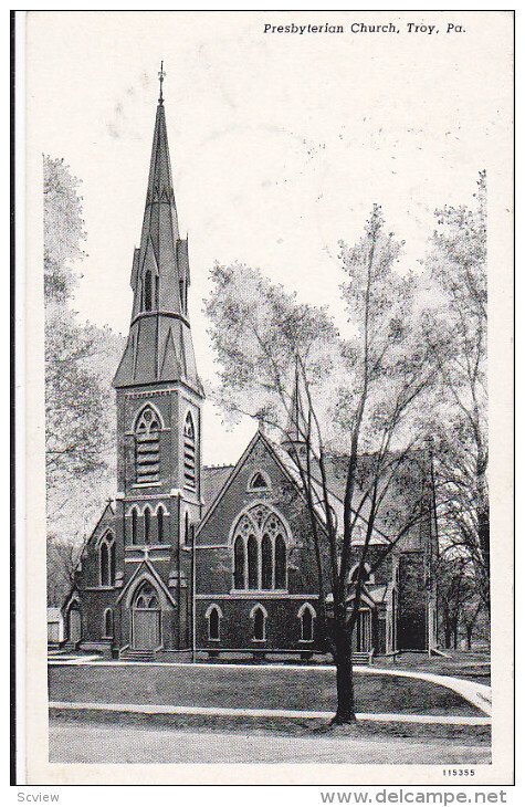 TROY, Pennsylvania, PU-1947; Presbyterian Church