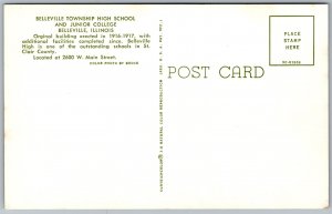Vtg Illinois IL Belleville Township High School & Junior College 1950s Postcard