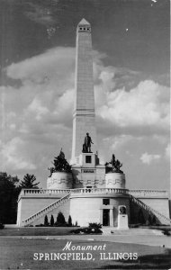 Springfield Illinois 1940s RPPC Real Photo Postcard Lincoln Monument