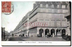 Old Postcard Paris's Rue de Rivoli Statue of Jeanne d & # 39Arc