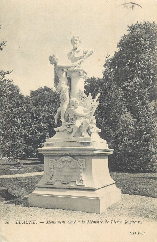 Postcard France Beaune monument eleve a la Memoire de Pierre Joigneaux