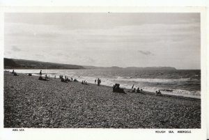 Wales Postcard - Rough Sea - Abergele - Real Photograph - Ref TZ3719