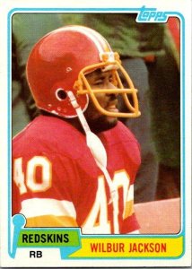 1981 Topps Football Card Wilbur Jackson Washington Redskins sk60431