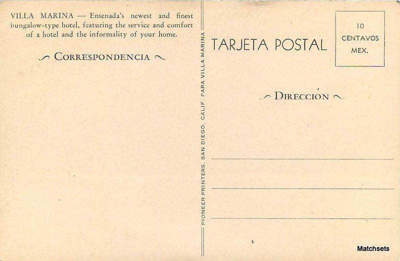 Automobile ENSENDA BC MEXICO Villa Marina Yale #593 postcard 8270