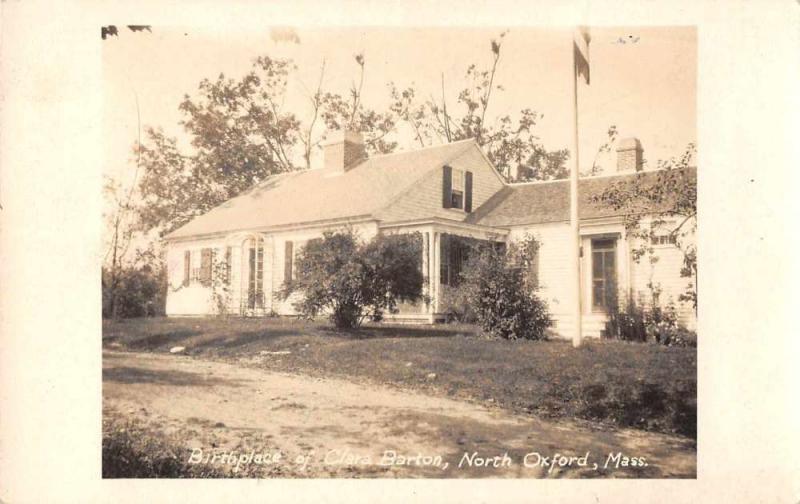 North Oxford Massachusetts Clara Barton Birthplace Real Photo Postcard J59684