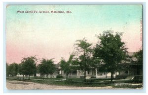 1912 West Sante Fe Avenue Marceline Missouri MO Posted Antique Postcard