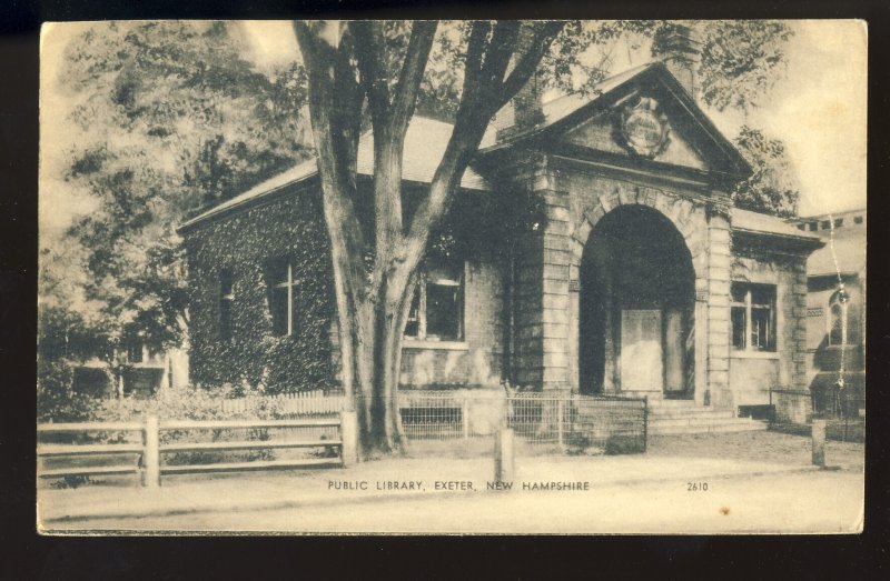 Exeter, New Hampshire/NH Postcard, Public Library, 1952!