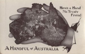 A Handful Of Australia Bush Road Antique Real Photo Postcard