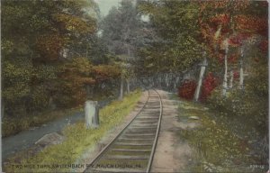 Postcard Two Mile Turn Switchback Railroad Mauch Chunk PA