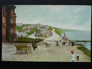 Dorset BOURNEMOUTH from WEST CLIFF showing Child with Hula Hoop c1908 Postcard