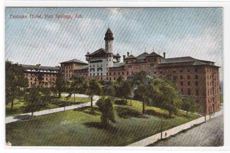 Eastman Hotel Hot Springs Arkansas 1910c postcard