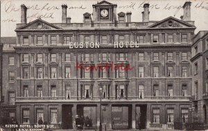 Postcard Euston Hotel South Side London L & NW Railway UK