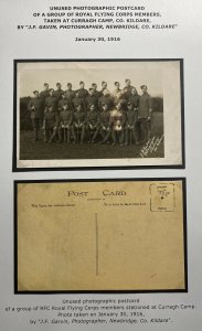 Mint Real Picture Postcard RFC Royal Flying Corps Curragh Camp Ireland