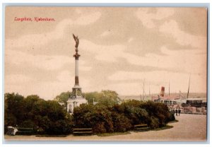 Copenhagen Denmark Postcard Langelinie Park Monument c1910 Unposted Antique