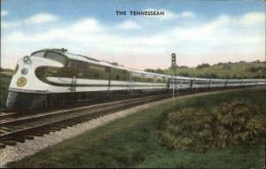 RR Train The Tennesseean LINEN Postcard