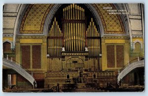 Worcester Massachusetts MA Postcard Interior Piedmont Church c1910's Antique