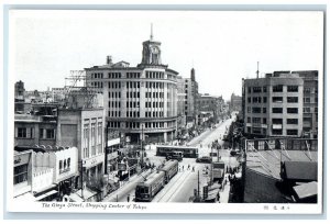 c1920's The Ginza Street Shopping Center of Tokyo Japan Antique Postcard