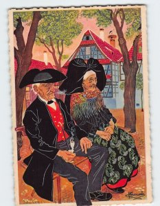 Postcard Deux bons vieux By Charles Homualk France