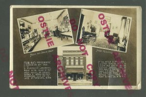 Lanesboro MINNESOTA RPPC c1920s ADVERTISING M.O. Boe PHOTOGRAPHY STUDIO Interior