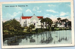 postcard St. Petersburg, Florida - Public Library