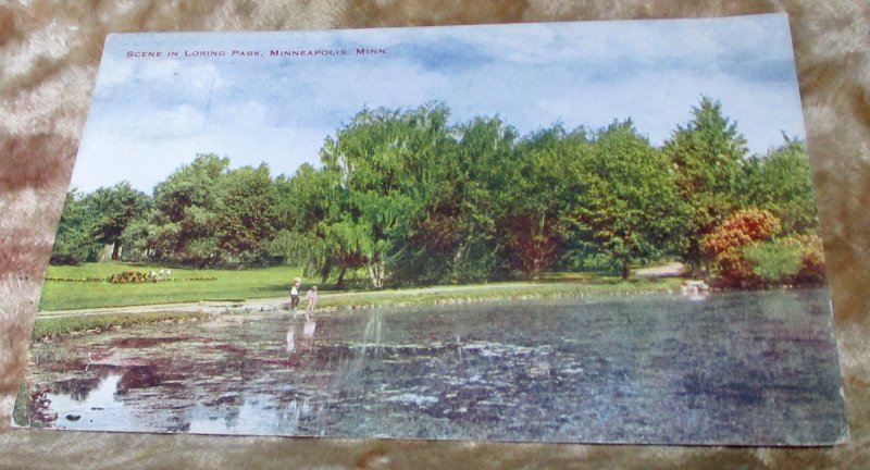 Loring Park, Minneapolis MN, antique V.O. Hammon Post Card