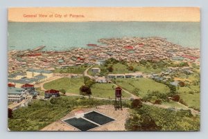 Panama City Birds Eye View Panama  UNP Unused DB Postcard L2